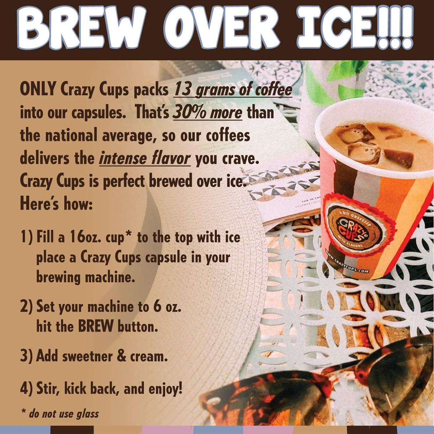 image:imageCrazy Cups Decaf Praline Nutcracker Flavored Coffee Pods Praline Pecan Decaf Coffee Single Serve Coffee for Keurig K Cups Machines Medium Roast Coffee 22 CountDecaf Coconut Caramelicious