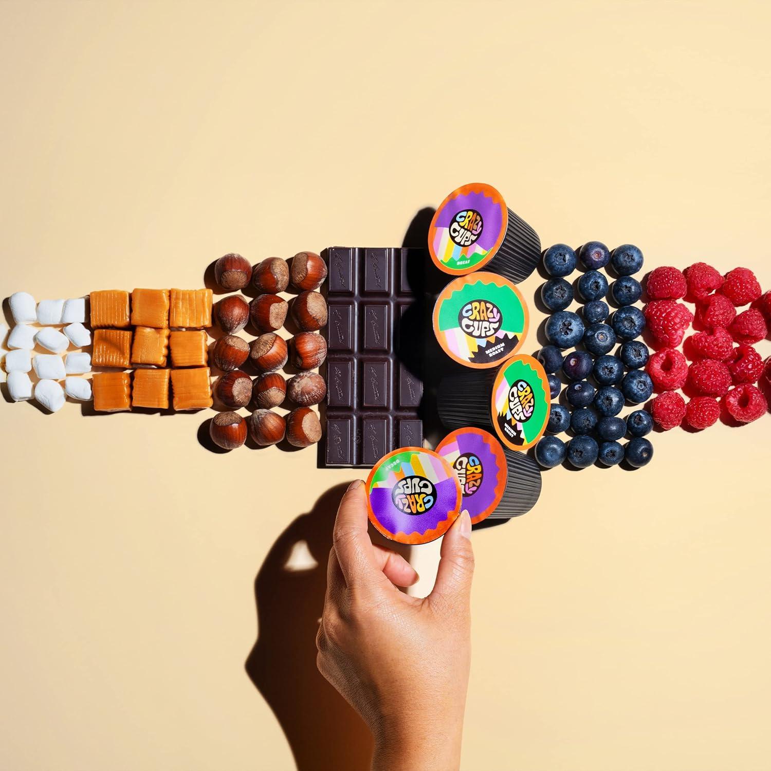image:imageCrazy Cups Decaf Praline Nutcracker Flavored Coffee Pods Praline Pecan Decaf Coffee Single Serve Coffee for Keurig K Cups Machines Medium Roast Coffee 22 CountDecaf Praline Nutcracker