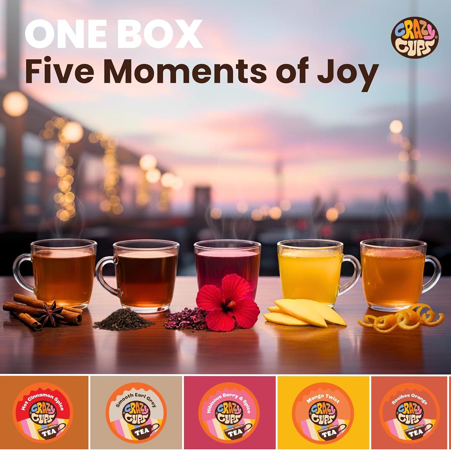 image:imageCrazy Cups Decaf Praline Nutcracker Flavored Coffee Pods Praline Pecan Decaf Coffee Single Serve Coffee for Keurig K Cups Machines Medium Roast Coffee 22 CountAssorted Variety Tea