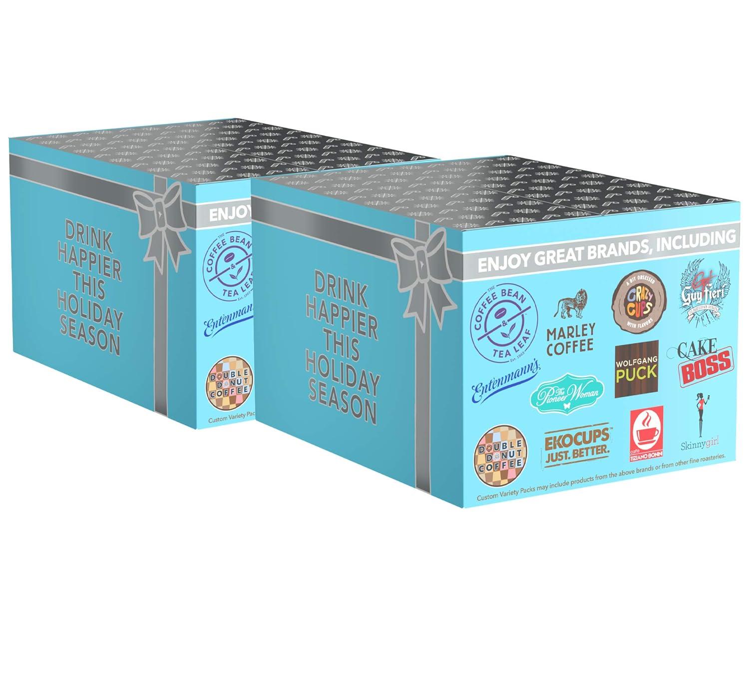 image:imageCrazy Cups Deluxe Holiday Flavored Coffee Gift Box Assorted Flavored Coffee for Keurig KCups Machines Medium Roast Coffee in Recyclable Pods 30 CountCrazy Cups Flavored Coffee Variety Pack