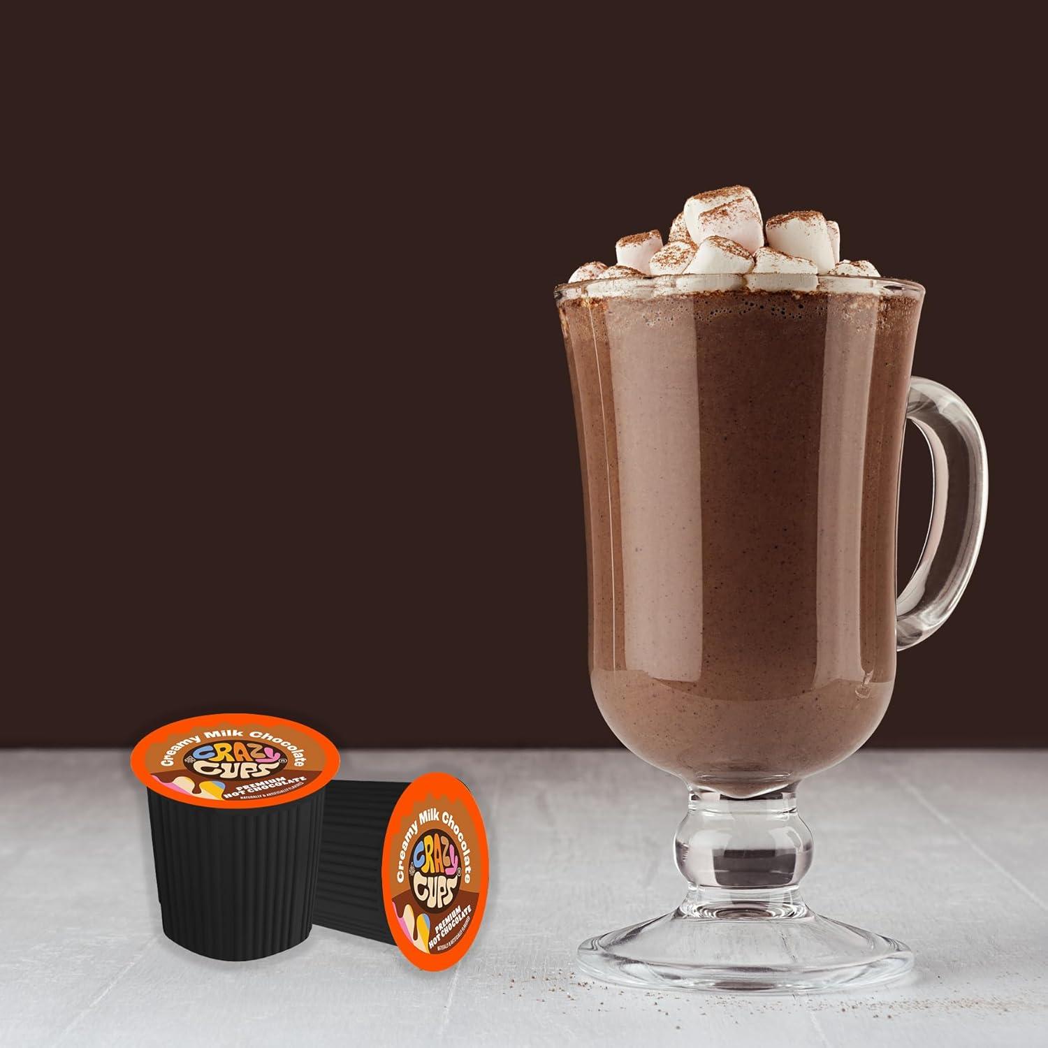 image:imageCrazy Cups Deluxe Holiday Hot Chocolate Gift Set Assorted Flavored Hot Chocolates for Keurig K Cups Machines Single Serve Hot Cocoa in Recyclable Pods 20 CountHot Chocolate Variety Pack