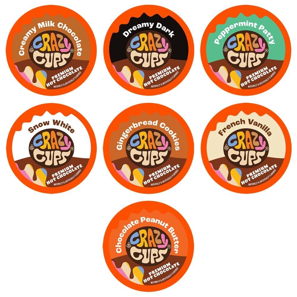 image:imageCrazy Cups Deluxe Holiday Hot Chocolate Gift Set Assorted Flavored Hot Chocolates for Keurig K Cups Machines Single Serve Hot Cocoa in Recyclable Pods 20 CountHot Chocolate Variety Pack