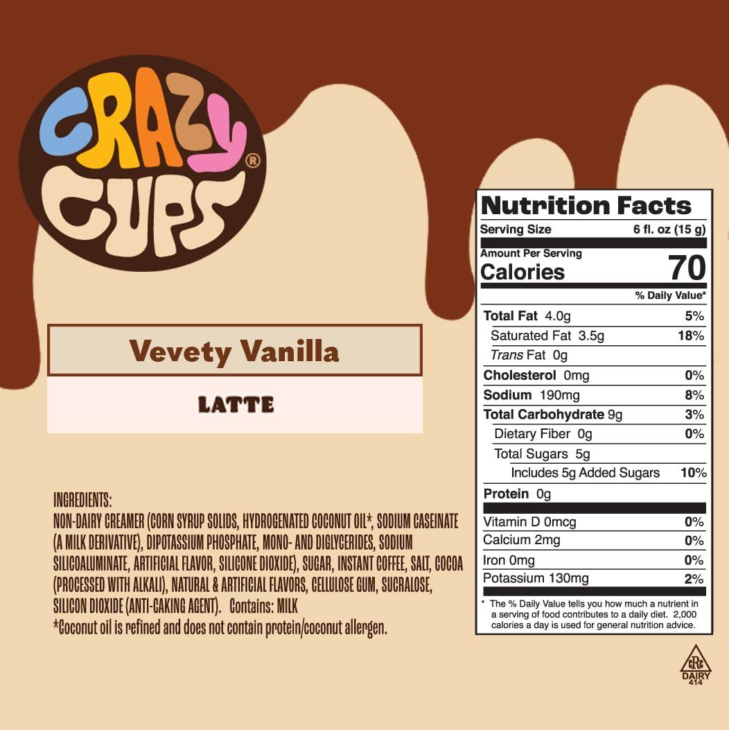 image:imageCrazy Cups Flavored Coffee Pods Santas Sugar Cookie Coffee Holiday Blend Medium Roast Single Serve for Keurig KCup Machines 22 Count in Recyclable PodsVelvety Vanilla Latte