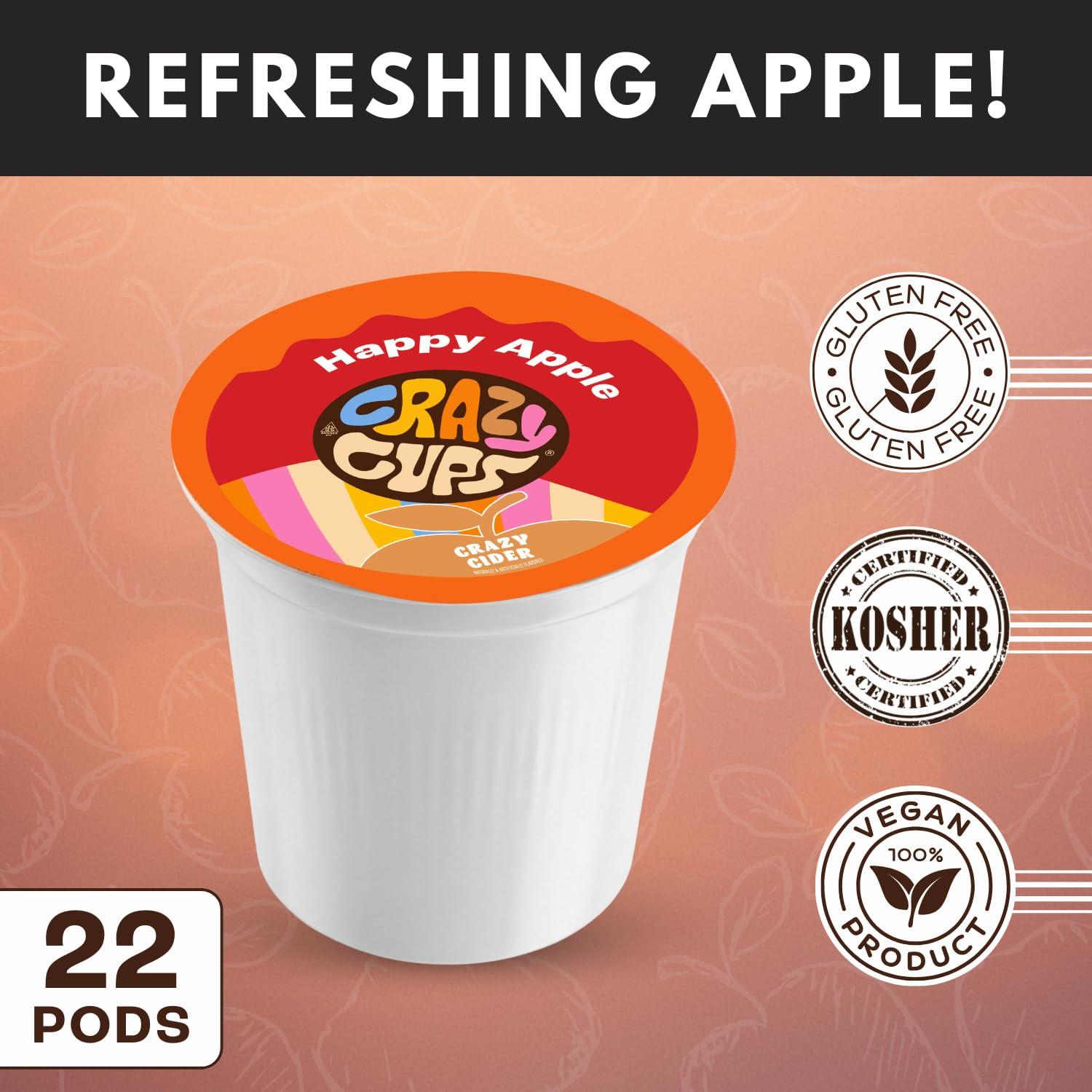 image:imageCrazy Cups Flavored Coffee Pods Santas Sugar Cookie Coffee Holiday Blend Medium Roast Single Serve for Keurig KCup Machines 22 Count in Recyclable PodsApple Cider