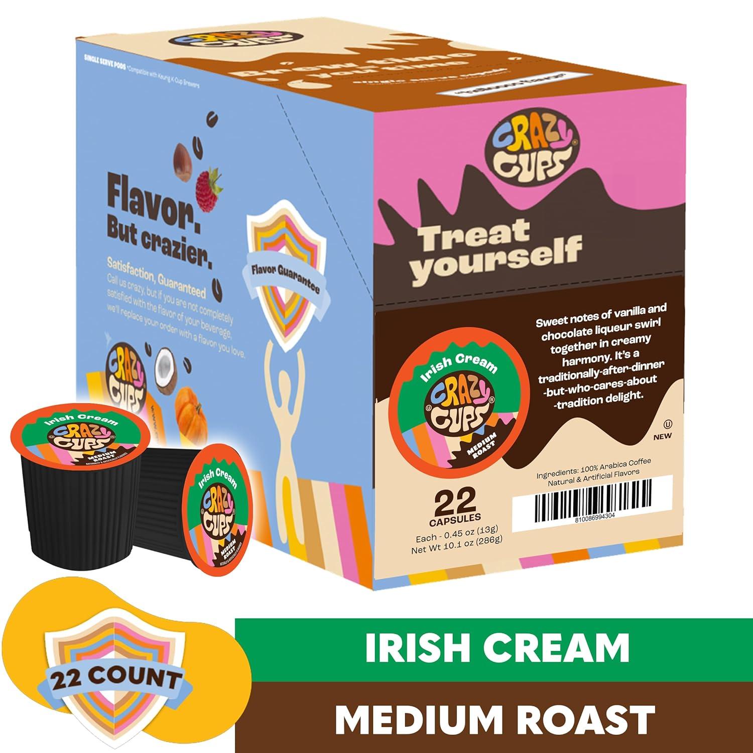 image:imageCrazy Cups Flavored Coffee Pods Holiday Spice amp Blend Single Serve Coffee for Keurig K Cups Machines Hot or Iced Medium Roast in RecyclablePack of 1 22 Count TotalVanilla Pumpkin Spice