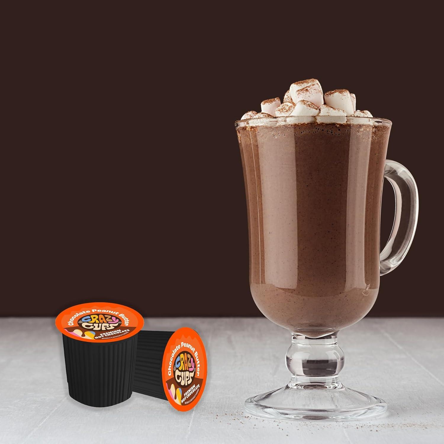 image:imageCrazy Cups Flavored Coffee Pods Holiday Spice amp Blend Single Serve Coffee for Keurig K Cups Machines Hot or Iced Medium Roast in RecyclablePack of 1 22 Count TotalChocolate Peanut Butter