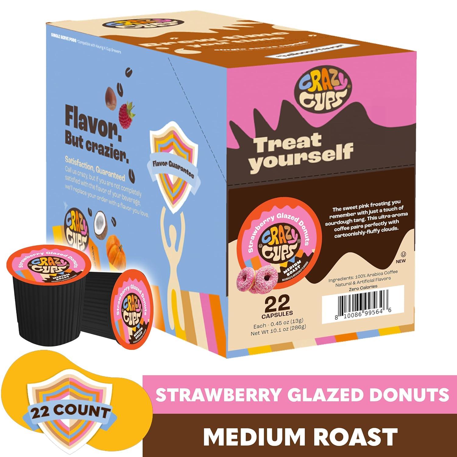image:imageCrazy Cups Flavored Coffee Pods Holiday Spice amp Blend Single Serve Coffee for Keurig K Cups Machines Hot or Iced Medium Roast in RecyclablePack of 1 22 Count TotalChocolate Marshmallow