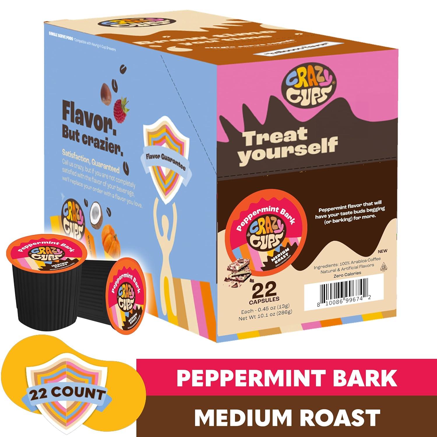 image:imageCrazy Cups Flavored Coffee Pods Holiday Spice amp Blend Single Serve Coffee for Keurig K Cups Machines Hot or Iced Medium Roast in RecyclablePack of 1 22 Count TotalSalted Caramel