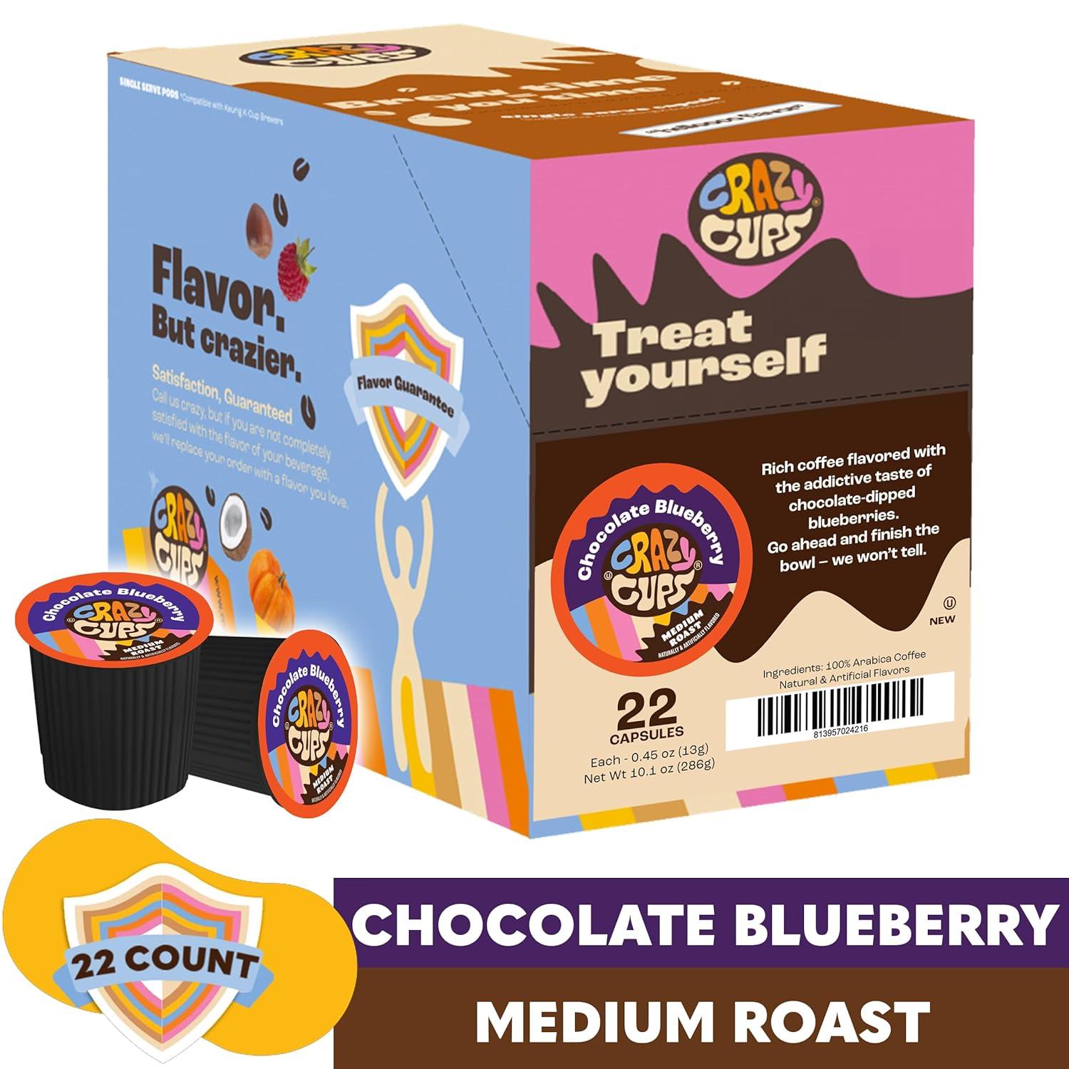 image:imageCrazy Cups Flavored Coffee Pods Holiday Spice amp Blend Single Serve Coffee for Keurig K Cups Machines Hot or Iced Medium Roast in RecyclablePack of 1 22 Count TotalCreamy Caramel Latte