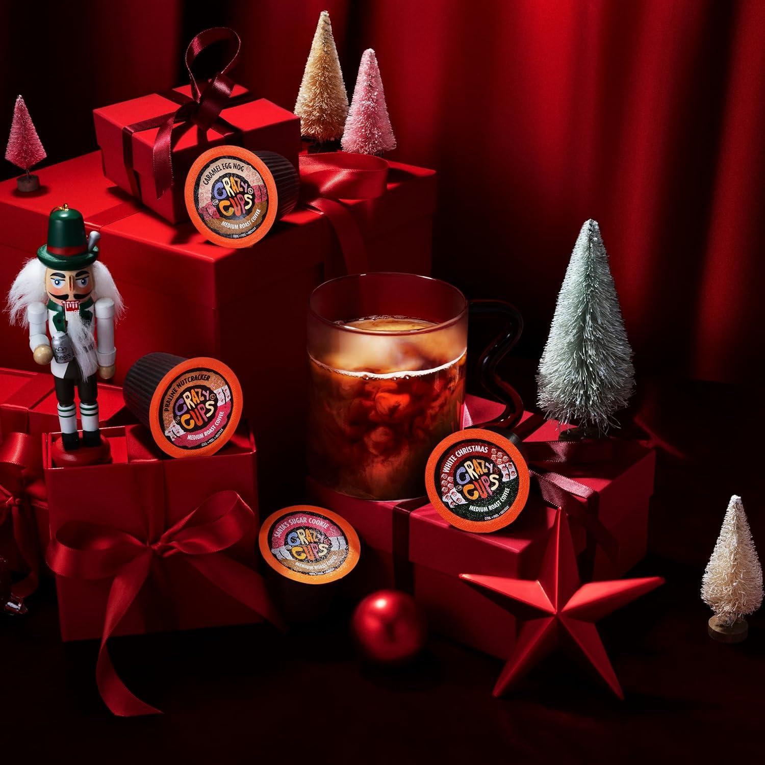 image:imageCrazy Cups Flavored Coffee Pods Holiday Spice amp Blend Single Serve Coffee for Keurig K Cups Machines Hot or Iced Medium Roast in RecyclablePack of 1 22 Count TotalSpiced Gingerbread