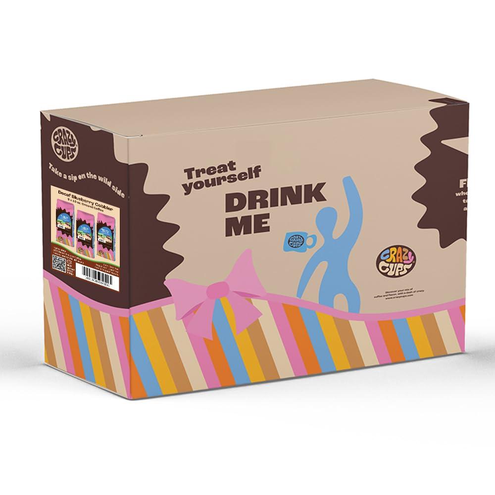 image:imageCrazy Cups Flavored Ground Decaf Christmas Coffee Decaffeinated White Christmas Coffee in 10 oz Bag For Brewing Flavored Hot or Iced Pack of 1Blueberry
