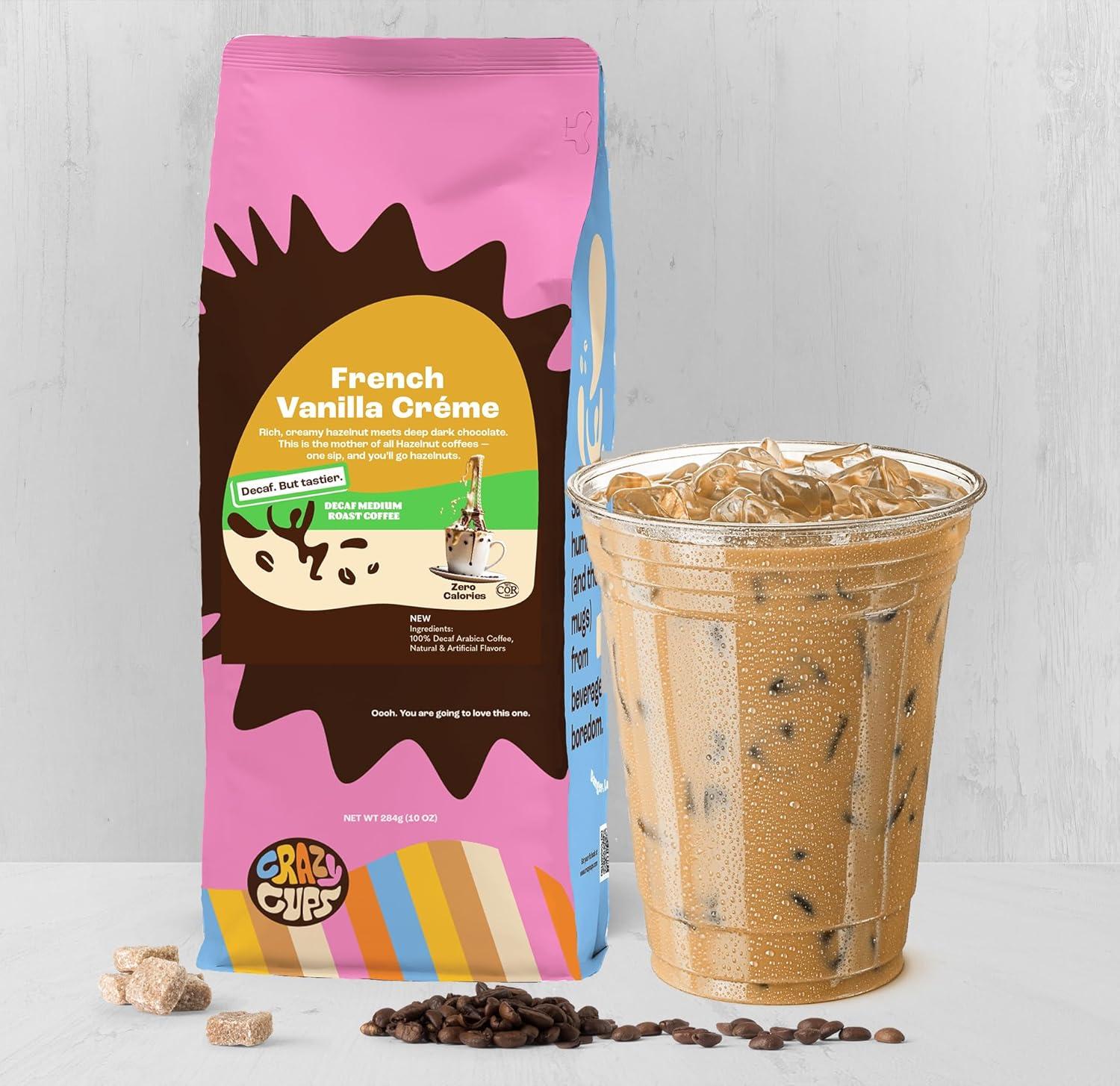 image:imageCrazy Cups Flavored Ground Decaf Christmas Coffee Decaffeinated White Christmas Coffee in 10 oz Bag For Brewing Flavored Hot or Iced Pack of 1French Vanilla Crme