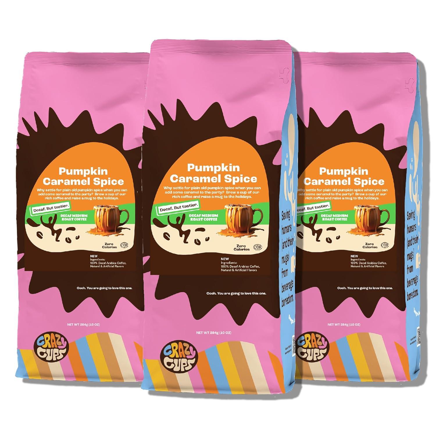 image:imageCrazy Cups Flavored Ground Decaf Christmas Coffee Decaffeinated White Christmas Coffee in 10 oz Bag For Brewing Flavored Hot or Iced Pack of 1Pumpkin Caramel Spice