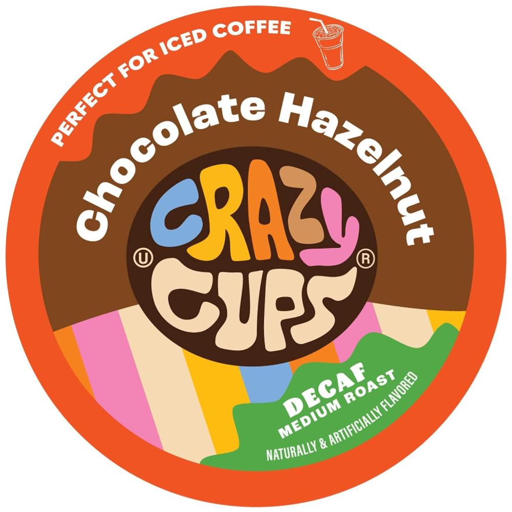 image:imageCrazy Cups Decaf Peppermint Bark Flavored Coffee pods Holiday SingleServe Medium Roast Coffee Cups for Keurig KCup Machines Hot or IcedPack of 1 22 Count TotalBetter Than Hazelnut