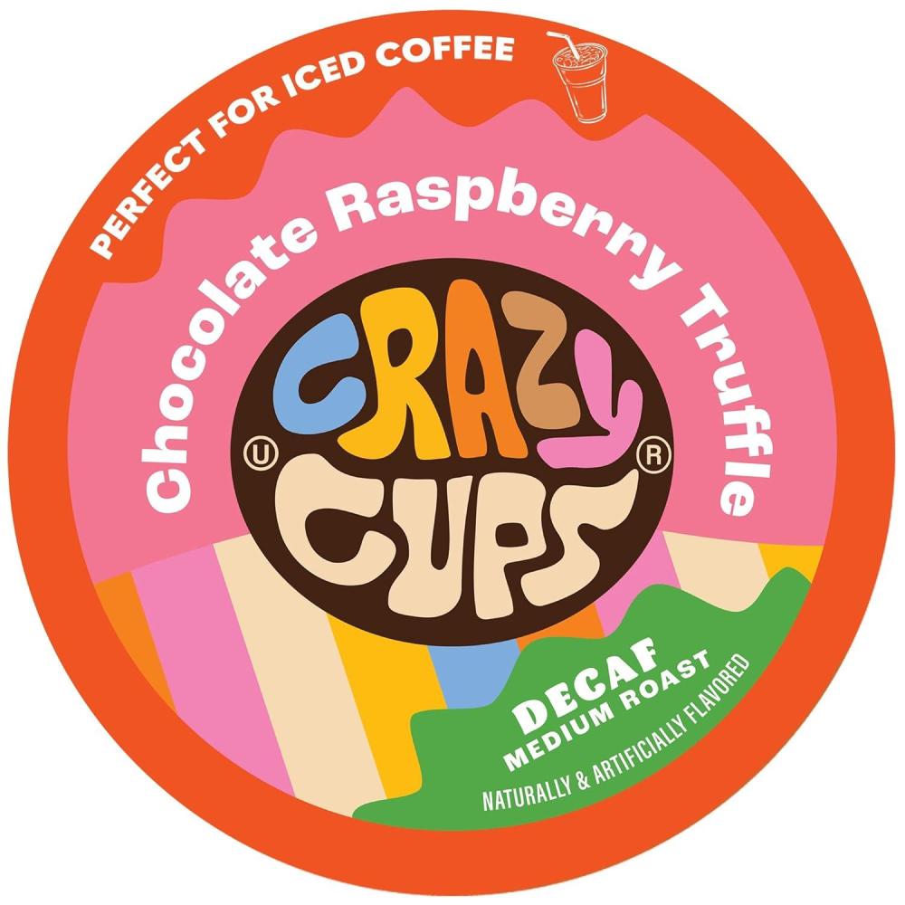 image:imageCrazy Cups Decaf Praline Nutcracker Flavored Coffee Pods Praline Pecan Decaf Coffee Single Serve Coffee for Keurig K Cups Machines Medium Roast Coffee 22 CountDecaf Chocolate Raspberry Truffle