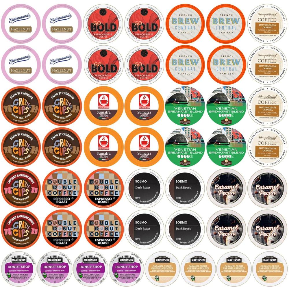 image:imageCrazy Cups Deluxe Holiday Hot Chocolate Gift Set Assorted Flavored Hot Chocolates for Keurig K Cups Machines Single Serve Hot Cocoa in Recyclable Pods 20 CountCoffee Lovers