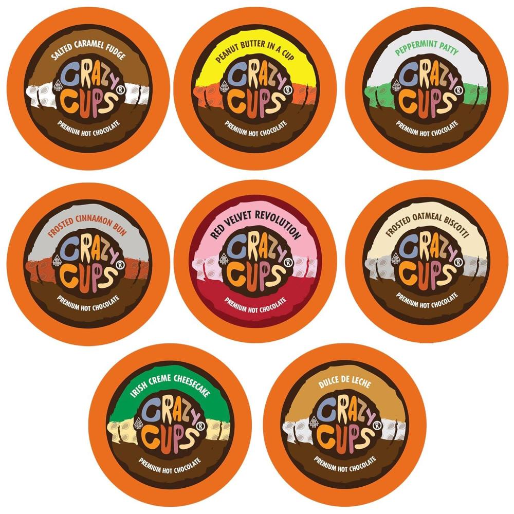 image:imageCrazy Cups Deluxe Holiday Hot Chocolate Gift Set Assorted Flavored Hot Chocolates for Keurig K Cups Machines Single Serve Hot Cocoa in Recyclable Pods 20 CountNew Hot Chocolate Variety Pack
