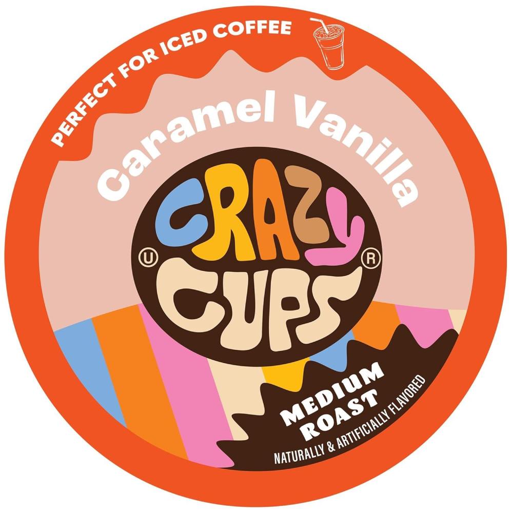 image:imageCrazy Cups Flavored Coffee Pods Santas Sugar Cookie Coffee Holiday Blend Medium Roast Single Serve for Keurig KCup Machines 22 Count in Recyclable PodsCaramel Vanilla