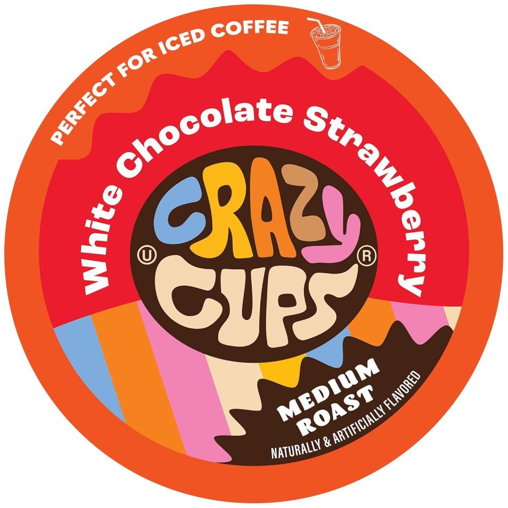 image:imageCrazy Cups Flavored Coffee Pods  Santas Sugar Cookie Coffee Holiday Blend Medium Roast Single Serve for Keurig KCup Machines 22 Count in Recyclable PodsWhite Chocolate Strawberry