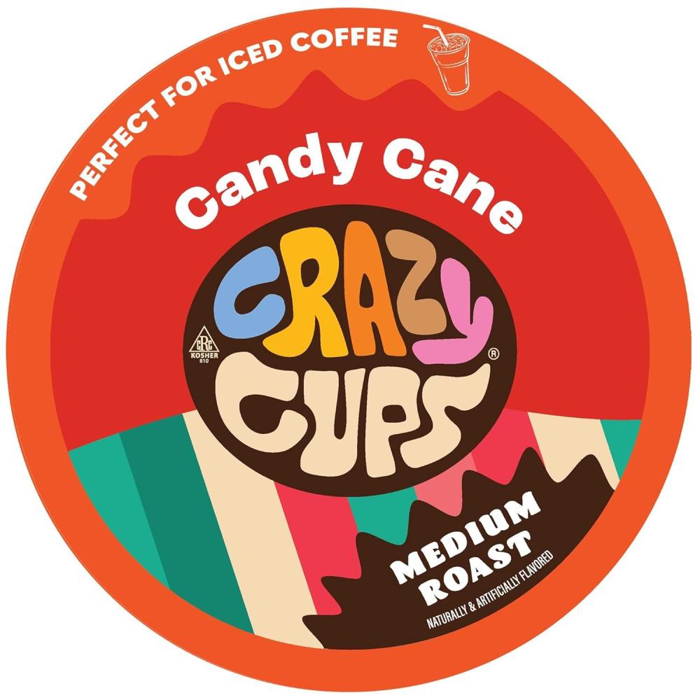 image:imageCrazy Cups Flavored Coffee Pods Holiday Spice amp Blend Single Serve Coffee for Keurig K Cups Machines Hot or Iced Medium Roast in RecyclablePack of 1 22 Count TotalCandy can