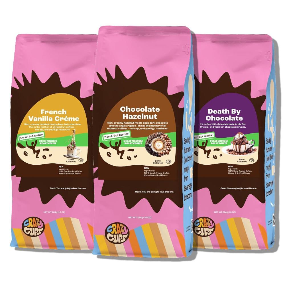 image:imageCrazy Cups Flavored Ground Decaf Christmas Coffee Decaffeinated White Christmas Coffee in 10 oz Bag For Brewing Flavored Hot or Iced Pack of 1Flavored Variety