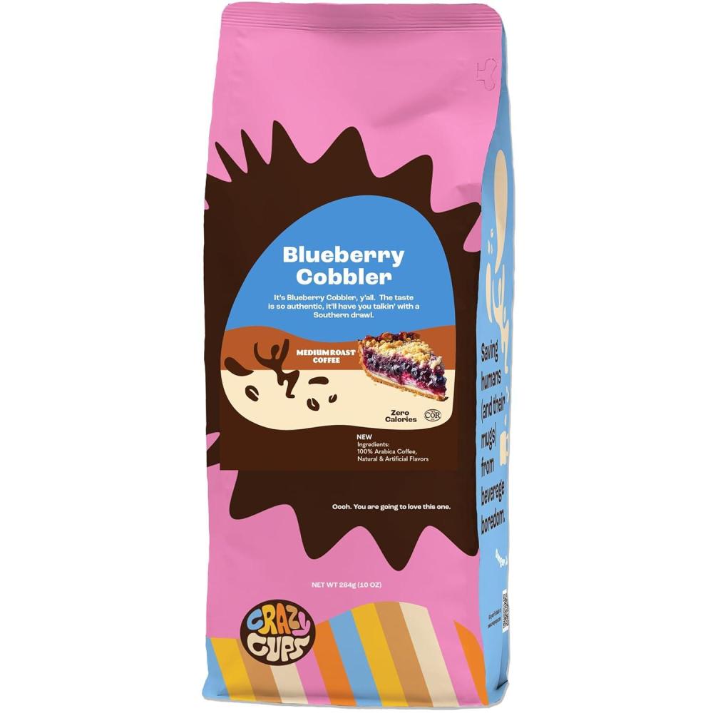 image:imageCrazy Cups Flavored Ground Eggnog Coffee Caramel Eggnog Coffee in 10 oz Bag For Brewing Flavored Hot or IcedBlueberry Cobbler