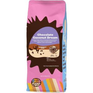 Crazy Cups Decaf Flavored Ground Coffee Variety Pack, Includes Chocolate Hazelnut, French Vanilla and Death by Chocolate, in 10 oz Bags, For Brewing Flavored Hot or Iced Decaf Coffee, Variety 3 Pack(Chocolate Coconut Dream)
