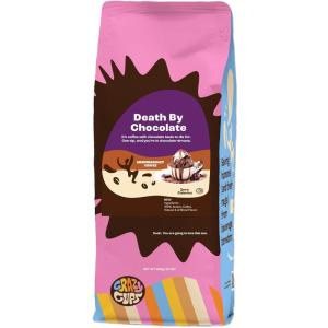 Crazy Cups Decaf Flavored Ground Coffee Variety Pack, Includes Chocolate Hazelnut, French Vanilla and Death by Chocolate, in 10 oz Bags, For Brewing Flavored Hot or Iced Decaf Coffee, Variety 3 Pack(Death by Chocolate)
