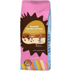 Crazy Cups Decaf Flavored Ground Coffee Variety Pack, Includes Chocolate Hazelnut, French Vanilla and Death by Chocolate, in 10 oz Bags, For Brewing Flavored Hot or Iced Decaf Coffee, Variety 3 Pack(French Vanilla Crème)