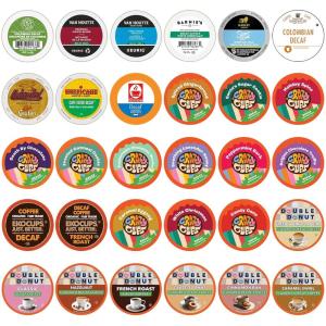 Crazy Cups Deluxe Holiday Decaf Flavored Coffee Gift Box, Assorted Flavored Decaf Coffee for Keurig K-Cups Machines, Medium Roast Coffee in Recyclable Pods, 20 Count(Decaf Flavored Coffees)