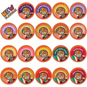 Crazy Cups Deluxe Holiday Hot Chocolate Gift Set, Assorted Flavored Hot Chocolates for Keurig K Cups Machines, Single Serve Hot Cocoa in Recyclable Pods, 20 Count(Flavored Coffee Variety Pack)