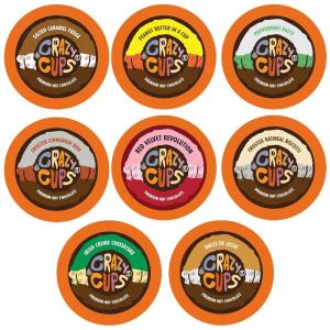 Crazy Cups Deluxe Holiday Hot Chocolate Gift Set, Assorted Flavored Hot Chocolates for Keurig K Cups Machines, Single Serve Hot Cocoa in Recyclable Pods, 20 Count(New! Hot Chocolate Variety Pack)