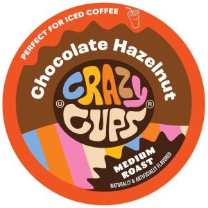 Crazy Cups Flavored Coffee Pods – Santa’s Sugar Cookie Coffee, Holiday Blend, Medium Roast, Single Serve for Keurig K-Cup Machines, 22 Count in Recyclable Pods(Hazelnut Cocoa)