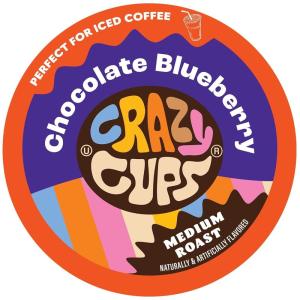 Crazy Cups Flavored Coffee Pods, Holiday Spice & Blend, Single Serve Coffee for Keurig K Cups Machines, Hot or Iced, Medium Roast in Recyclable(Pack of 1, 22 Count Total)(Creamy Caramel Latte)
