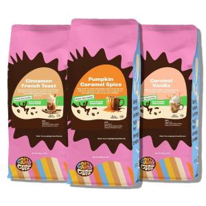Crazy Cups Flavored Ground Decaf Holiday Coffee, Decaffeinated Holiday Spice Coffee in 10 oz Bag, For Brewing Flavored Hot or Iced Coffee, (Pack of 1)(Decaf Variety Pack)