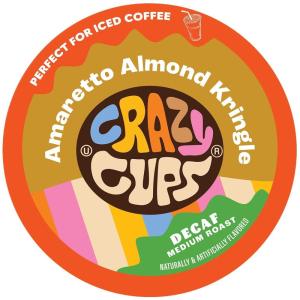 Crazy Cups Santa’s Sugar Cookies DECAF 22ct(Amarrato Almond Kringle)