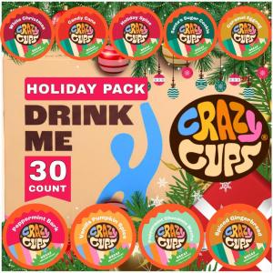 Crazy Cups Santa’s Sugar Cookies DECAF 22ct(Holiday Variety Pack)