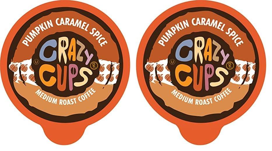 image:imageCrazy Cup Flavored Coffee Pods Blueberry Coffee Pods Blueberry Cobbler Coffee in Recyclable Single Serve Cups For Keurig K Cups Machines 22 CountPumpkin Caramel Spice