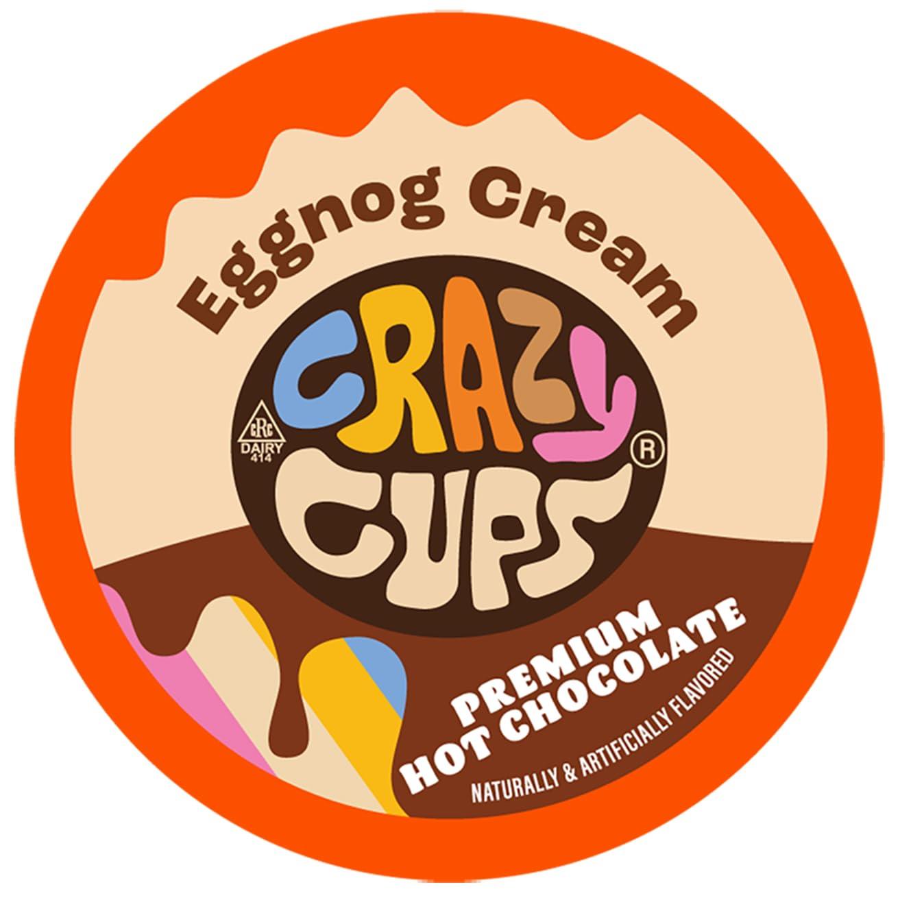 image:imageCrazy Cups Caffeinated Hot Chocolate Molten Chocolate Souffle Pods For Keurig K Cups Machines 100 Mg Of Caffeine Coffee Substitute Hot Cocoa Pods 22 CountEggnog Cream