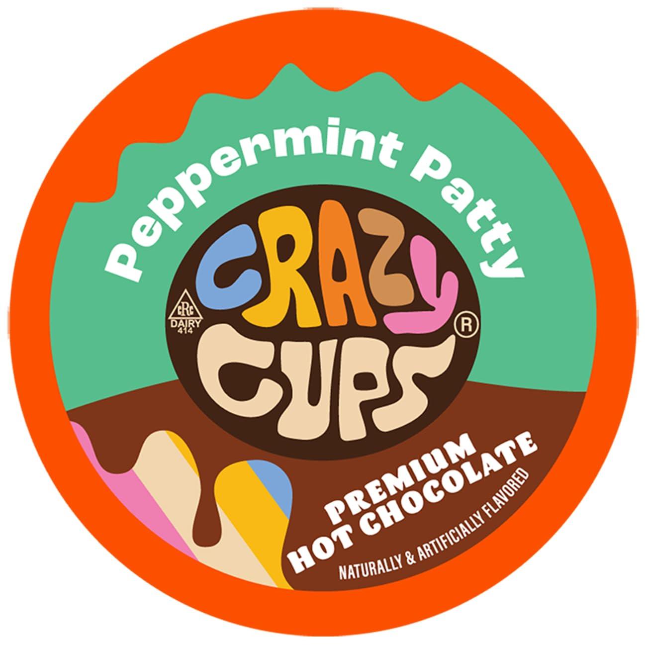 image:imageCrazy Cups Caffeinated Hot Chocolate Molten Chocolate Souffle Pods For Keurig K Cups Machines 100 Mg Of Caffeine Coffee Substitute Hot Cocoa Pods 22 CountPeppermint Patty