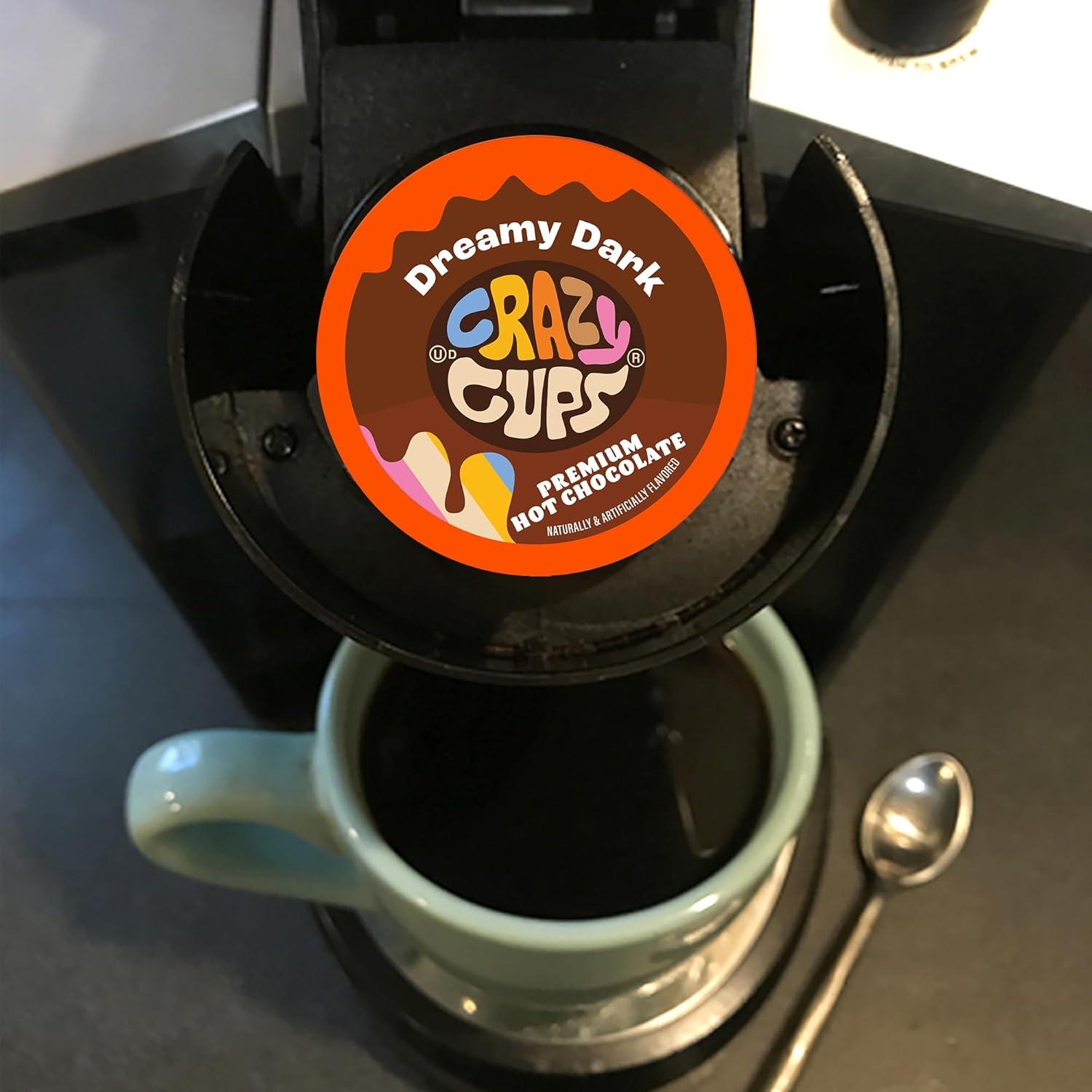 image:imageCrazy Cups Caffeinated Hot Chocolate Molten Chocolate Souffle Pods For Keurig K Cups Machines 100 Mg Of Caffeine Coffee Substitute Hot Cocoa Pods 22 CountDreamy Dark