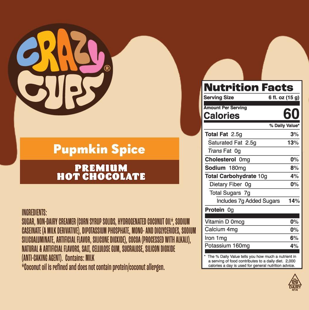 image:imageCrazy Cups Caffeinated Hot Chocolate Molten Chocolate Souffle Pods For Keurig K Cups Machines 100 Mg Of Caffeine Coffee Substitute Hot Cocoa Pods 22 CountPumpkin Spice