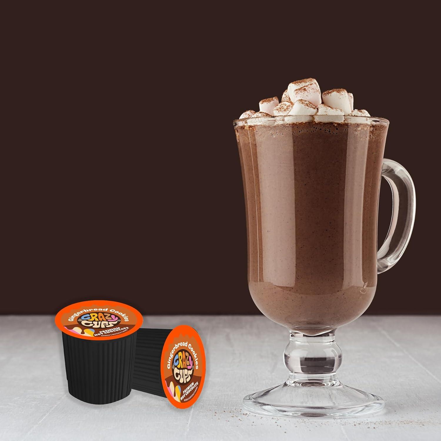 image:imageCrazy Cups Caffeinated Hot Chocolate Molten Chocolate Souffle Pods For Keurig K Cups Machines 100 Mg Of Caffeine Coffee Substitute Hot Cocoa Pods 22 CountGingerbread Cookies