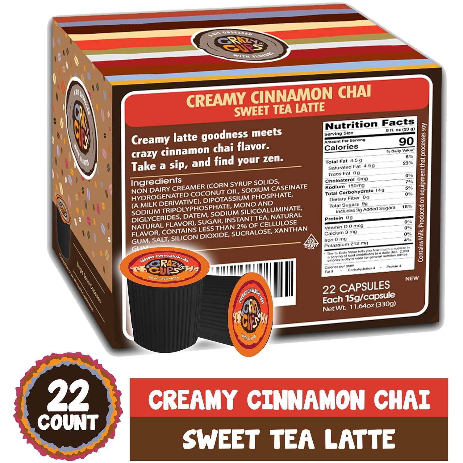 image:imageCrazy Cups Chai Tea Latte for the Keurig K Cups Coffee 20 Brewers Chai Latte 22 Count Creamy Cinnamon Chai