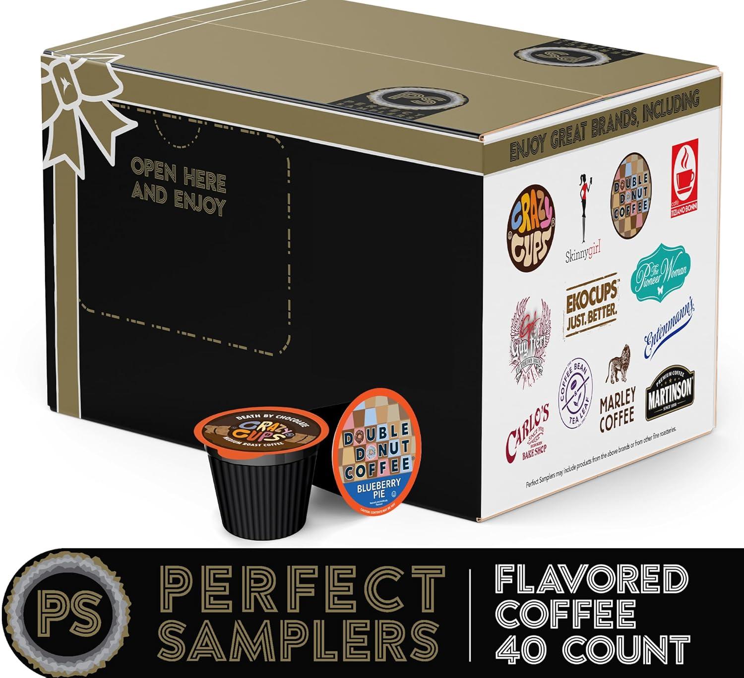 image:imageCrazy Cups Flavored Coffee Pods Variety Pack for Keurig K Cups Brewers Assorted Flavored Coffee Sampler 80 CountVariety Pack