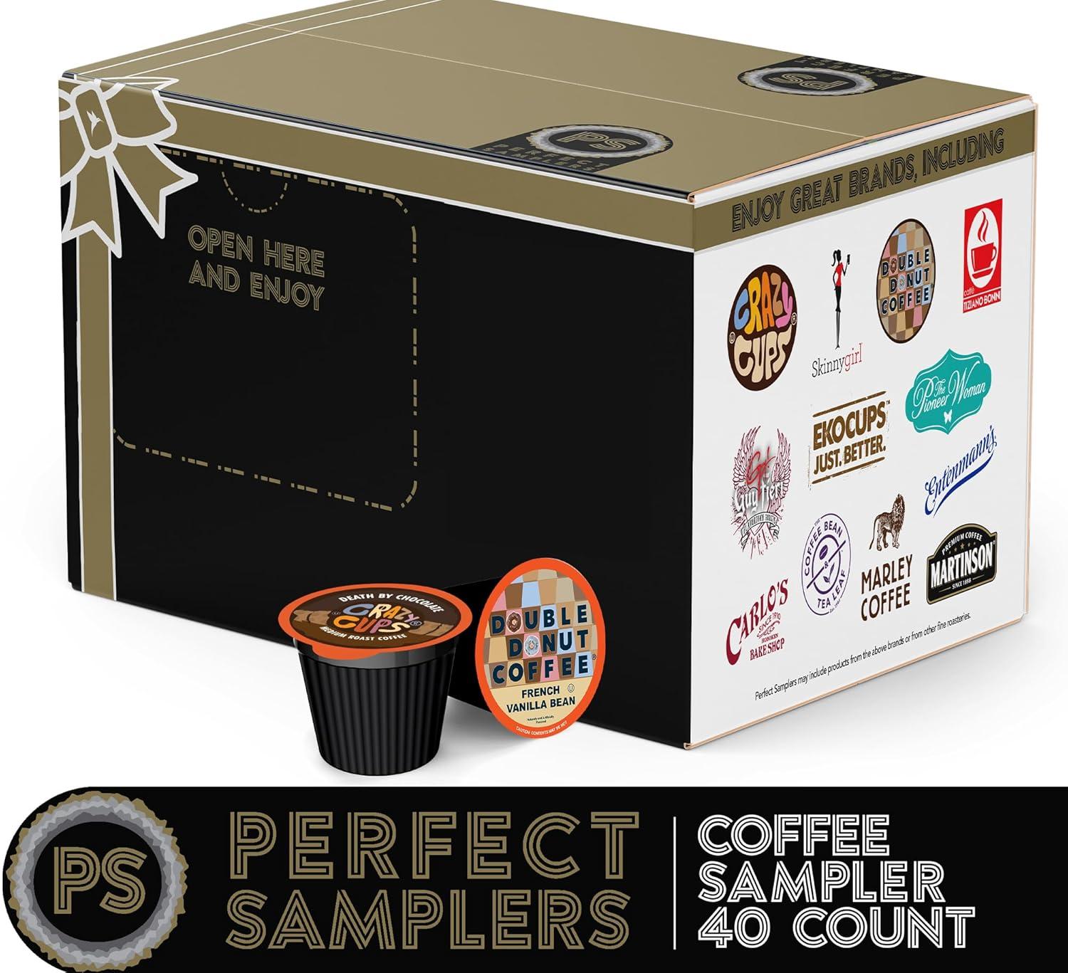 image:imageCrazy Cups Flavored Medium Roast Hot or Iced Coffee Variety Recyclable Pods for Keurig K Cup Brewers 24 CountCoffee Sampler Pack