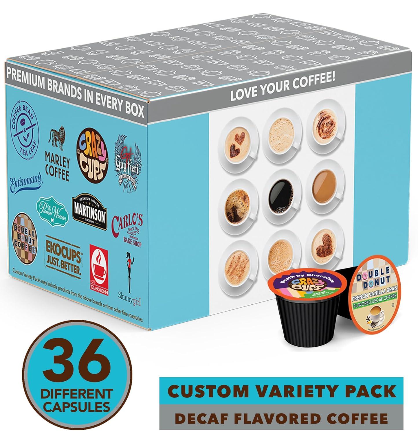 image:imageCrazy Cups Medium Roast Chocolate Coffee Lovers Coffee Pods Variety Pack 24 CountDecaf Flavored Coffee Variety