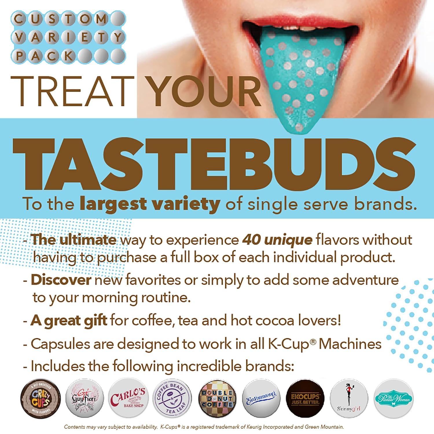 image:imagePerfect Samplers Hot Chocolate Pods Hot Cocoa Single Serve Cups for Keurig K Cup Brewers 40 CountMix