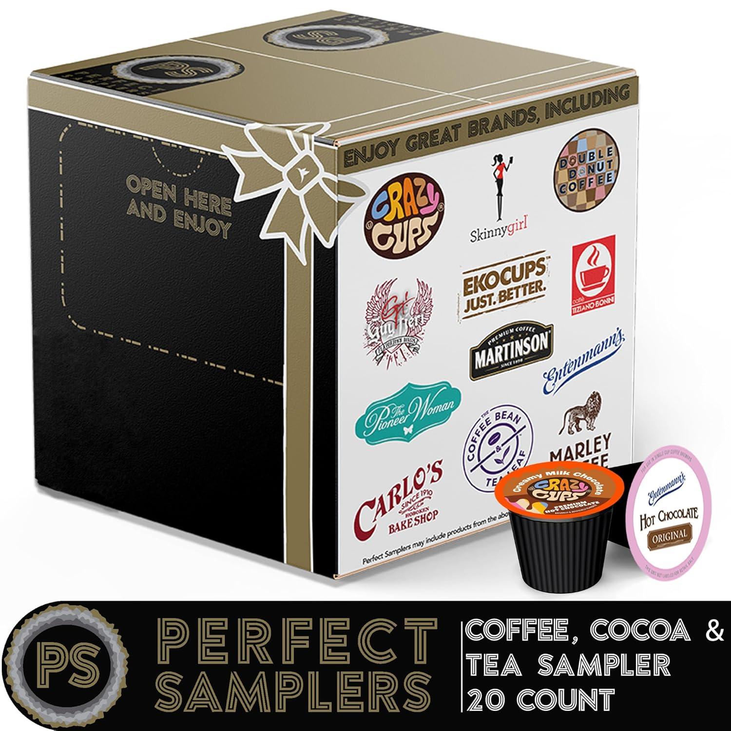 image:imagePerfect Samplers Hot Chocolate Pods Variety Pack Sampler Hot Cocoa Single Serve Cups for Keurig K Cup Brewers 20 CountFlavored Coffee Variety
