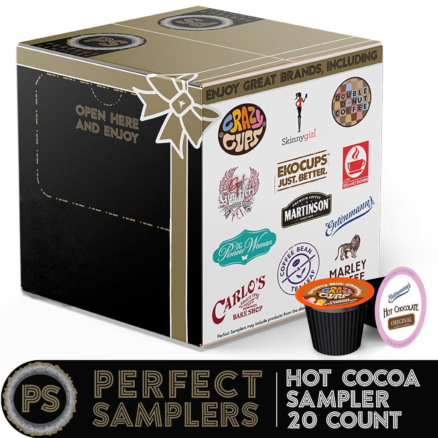 image:imagePerfect Samplers Hot Chocolate Pods Variety Pack Sampler Hot Cocoa Single Serve Cups for Keurig K Cup Brewers 20 CountHot Chocolate